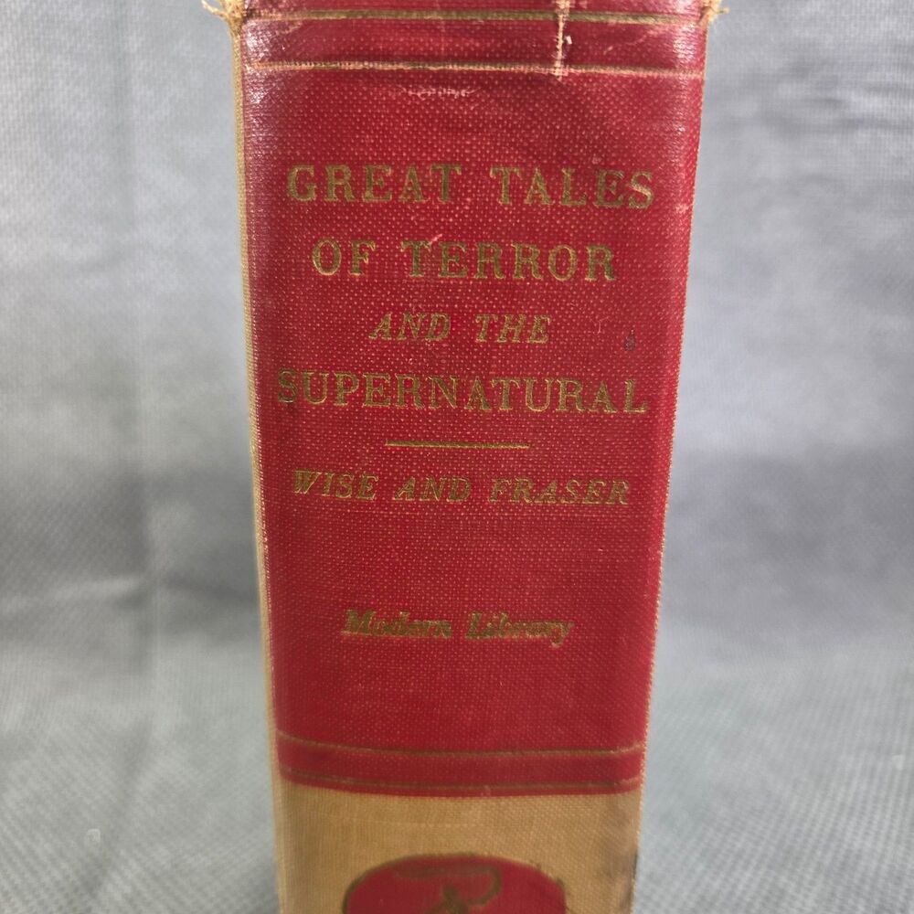 Vintage Modern Library Great Tales Of Terror Supernatural Herbert Wise Hardcover
